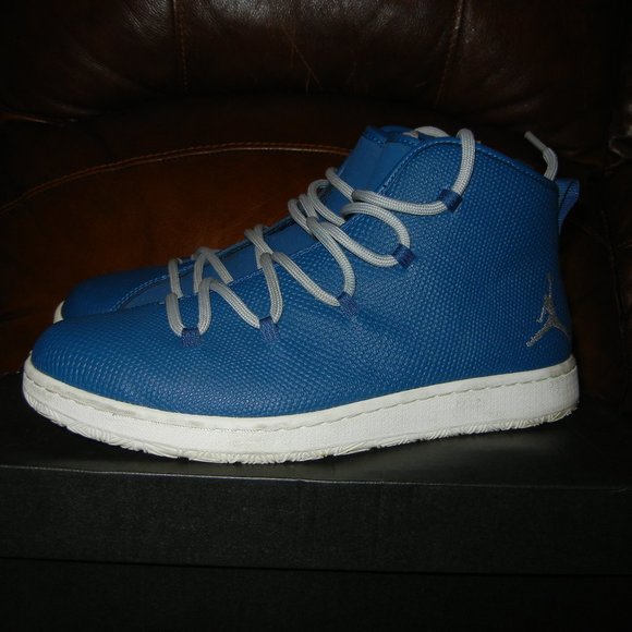 Jordan Nike Galaxy High Top Sneakers Basketball French Blue - Picture 3 of 15